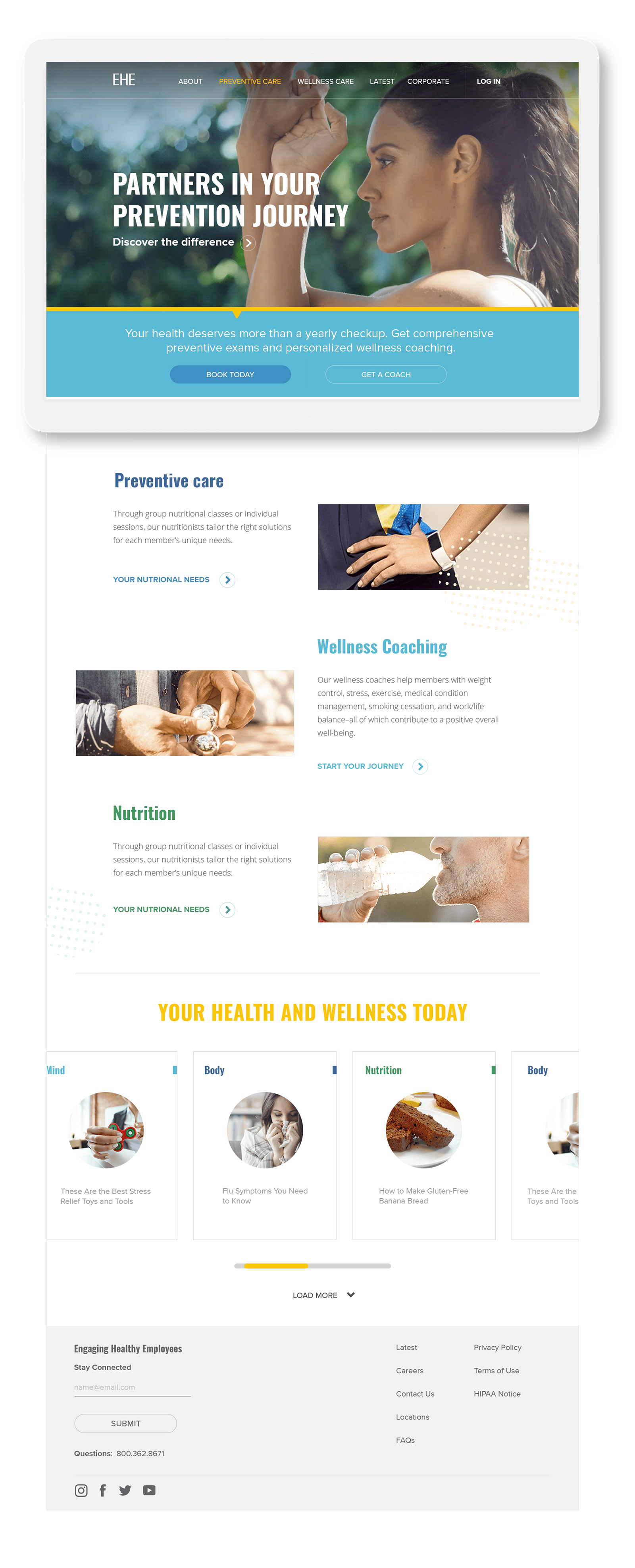 EHE marketing site redesign